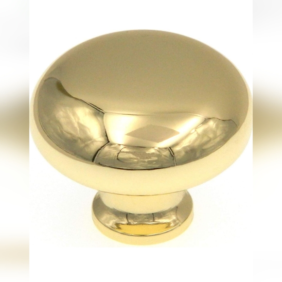 Amerock Classics Polished Brass 1 1/4" Mushroom Cabinet Pull Knob BP771-3 New - Picture 1 of 4